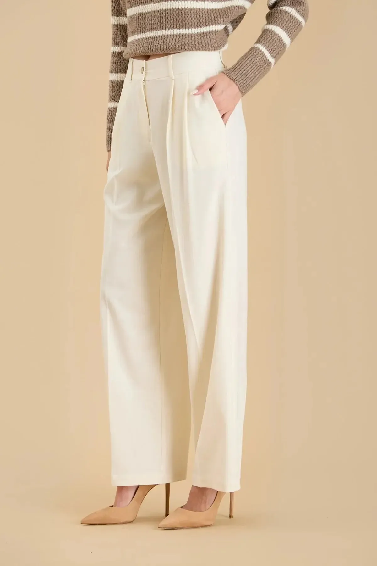 Blu Pepper On Call Pant – High-Waisted Wide-Leg Trousers for Effortless Style