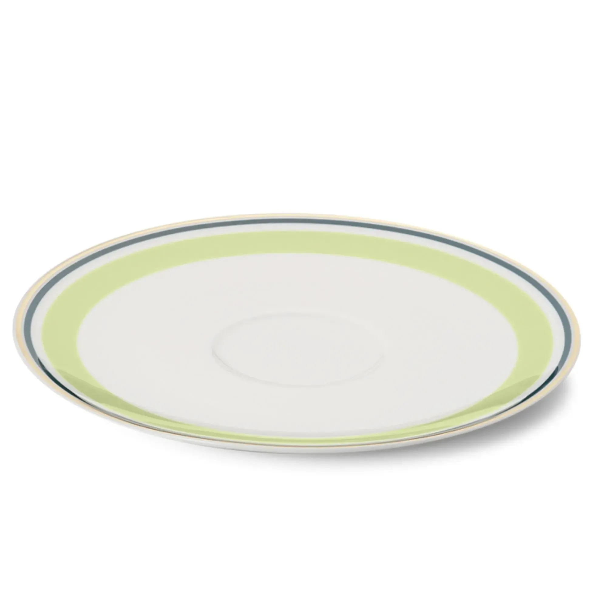Capri - Coffee Saucer Spring Green/Dark Green 6.2 in | 16cm