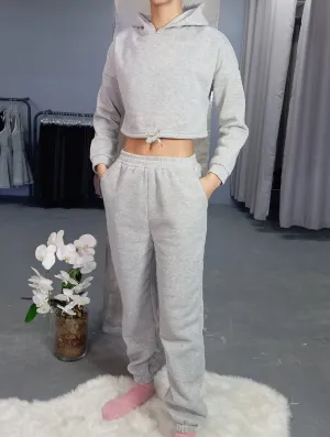 COZY CROP TRACKSUIT - SHADOW