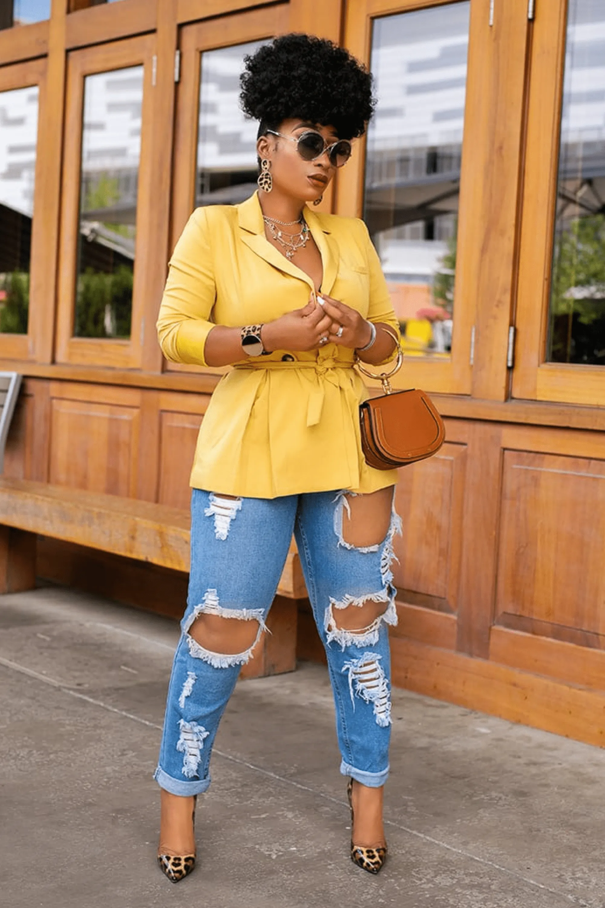 Cuffing Season | Ripped High Waist Boyfriend  Denim Jeans