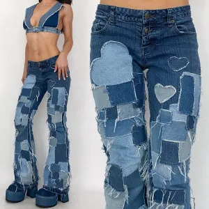 Custom Patchwork Heart Flares