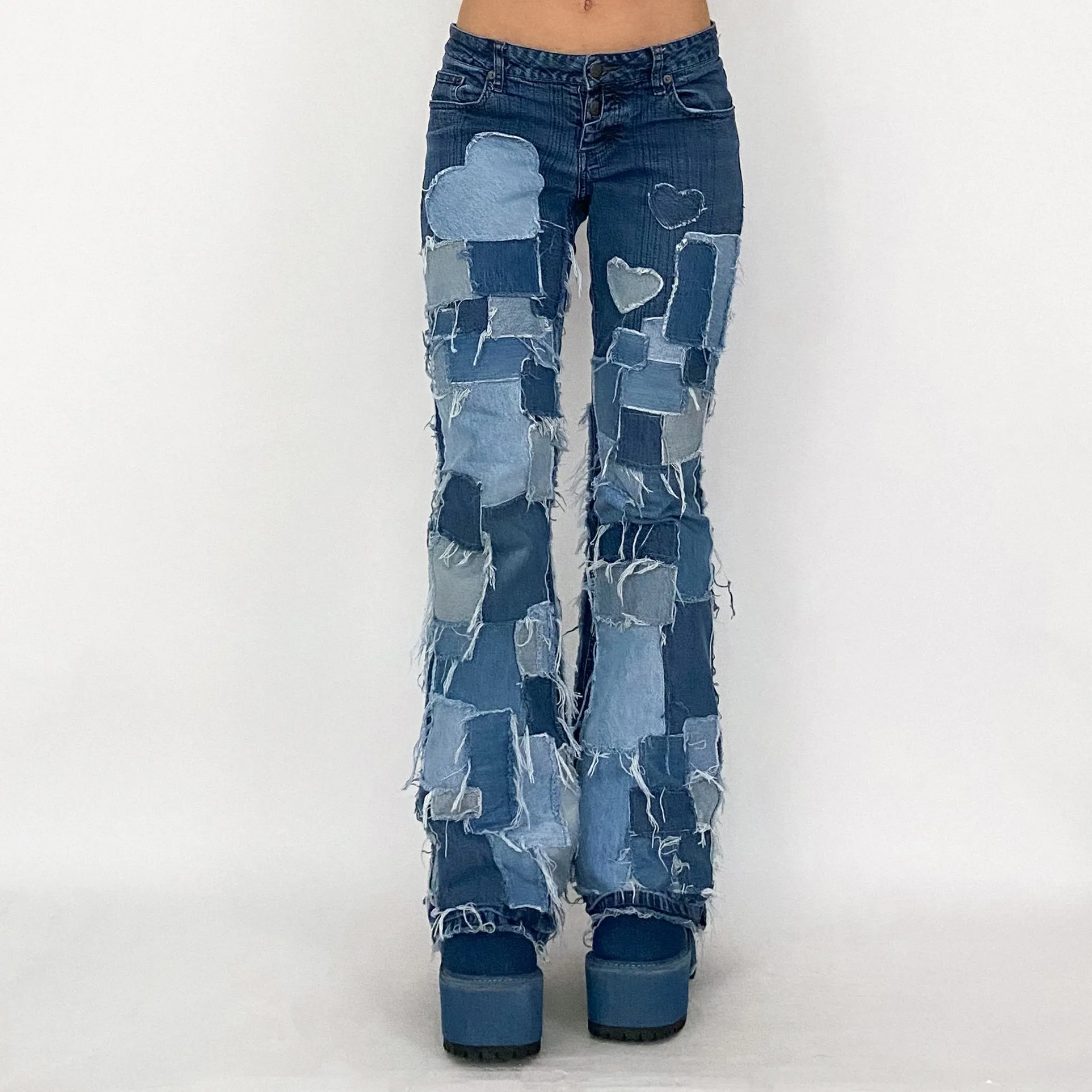 Custom Patchwork Heart Flares