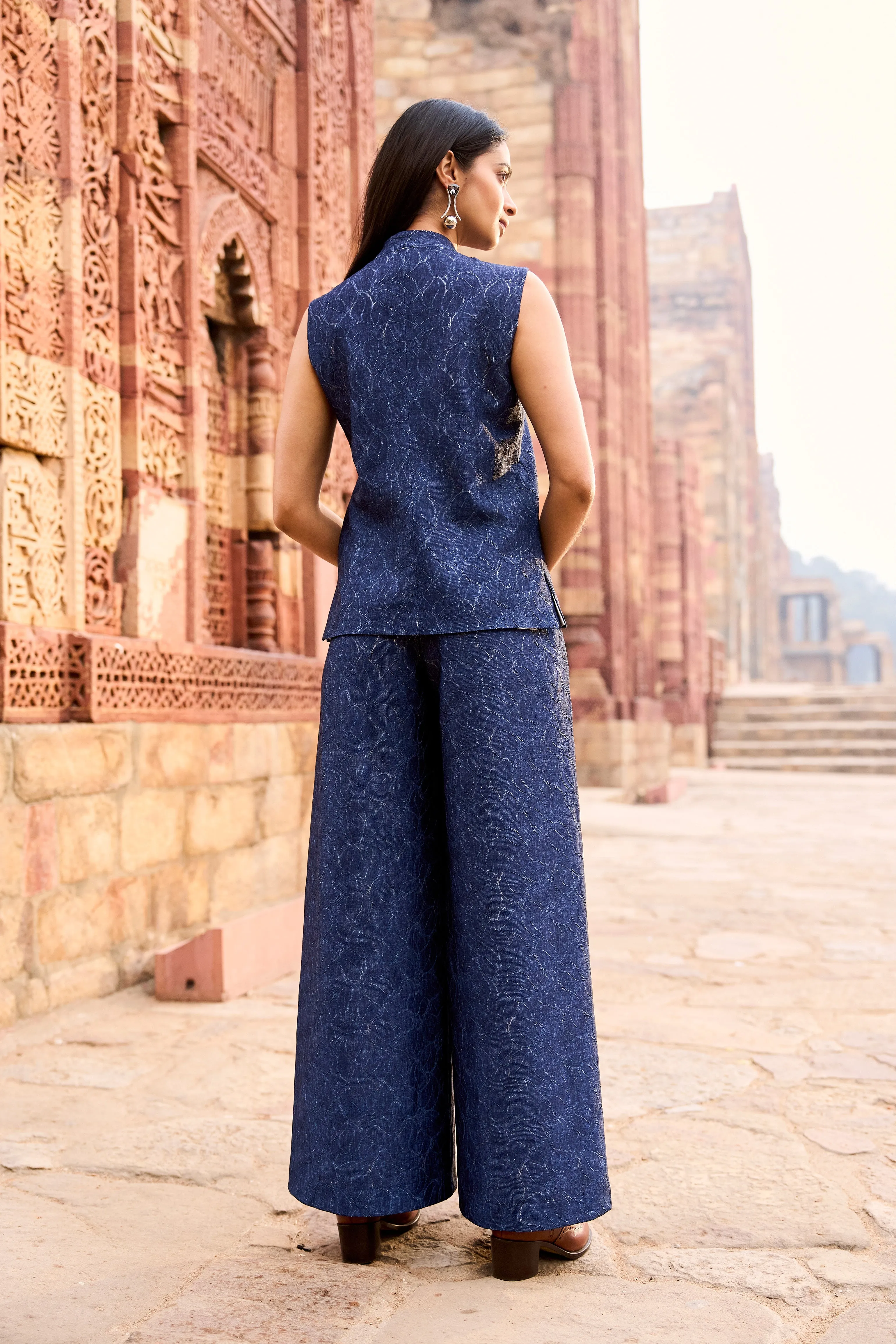 Denim Lace Pant