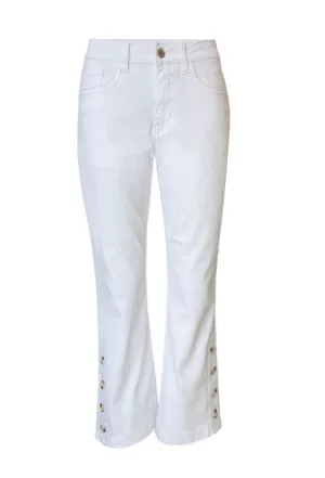 Irene White Flare Capri