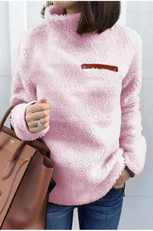 Ivyshape | Comfortable Fleece Turtleneck Jumper for Women