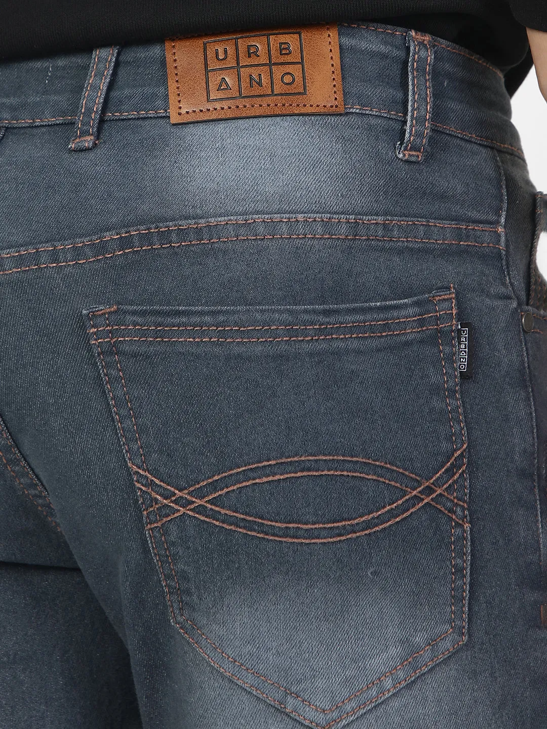 Men's Grey Washed Bootcut Jeans Stretchable