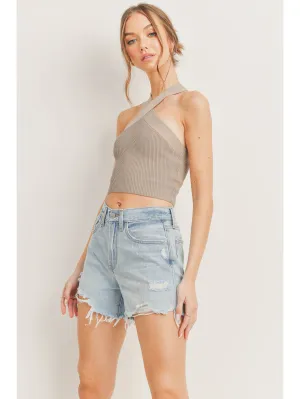 Paula Distressed Hem Short