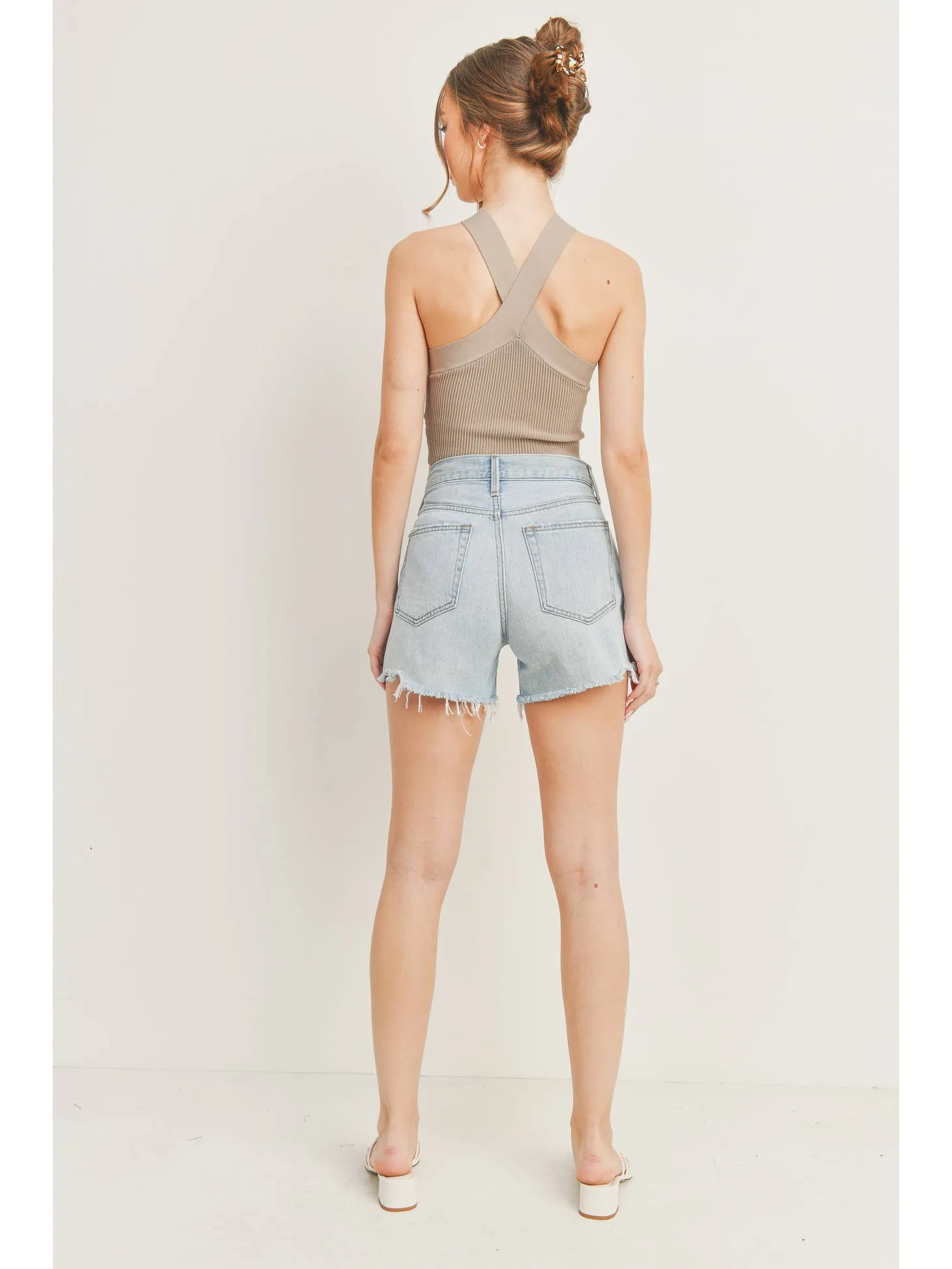 Paula Distressed Hem Short