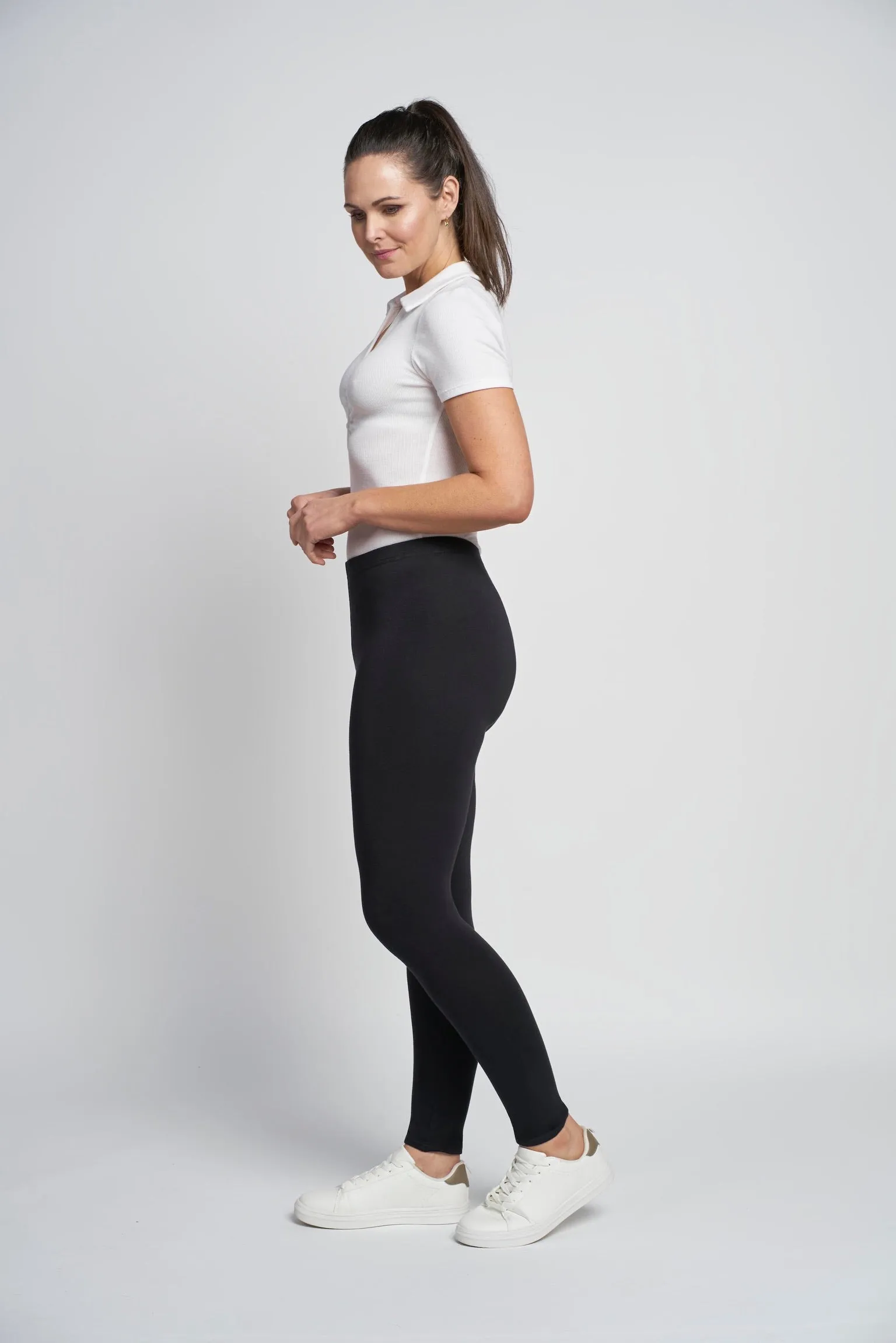 Pinns Essential Cotton Leggings | Black