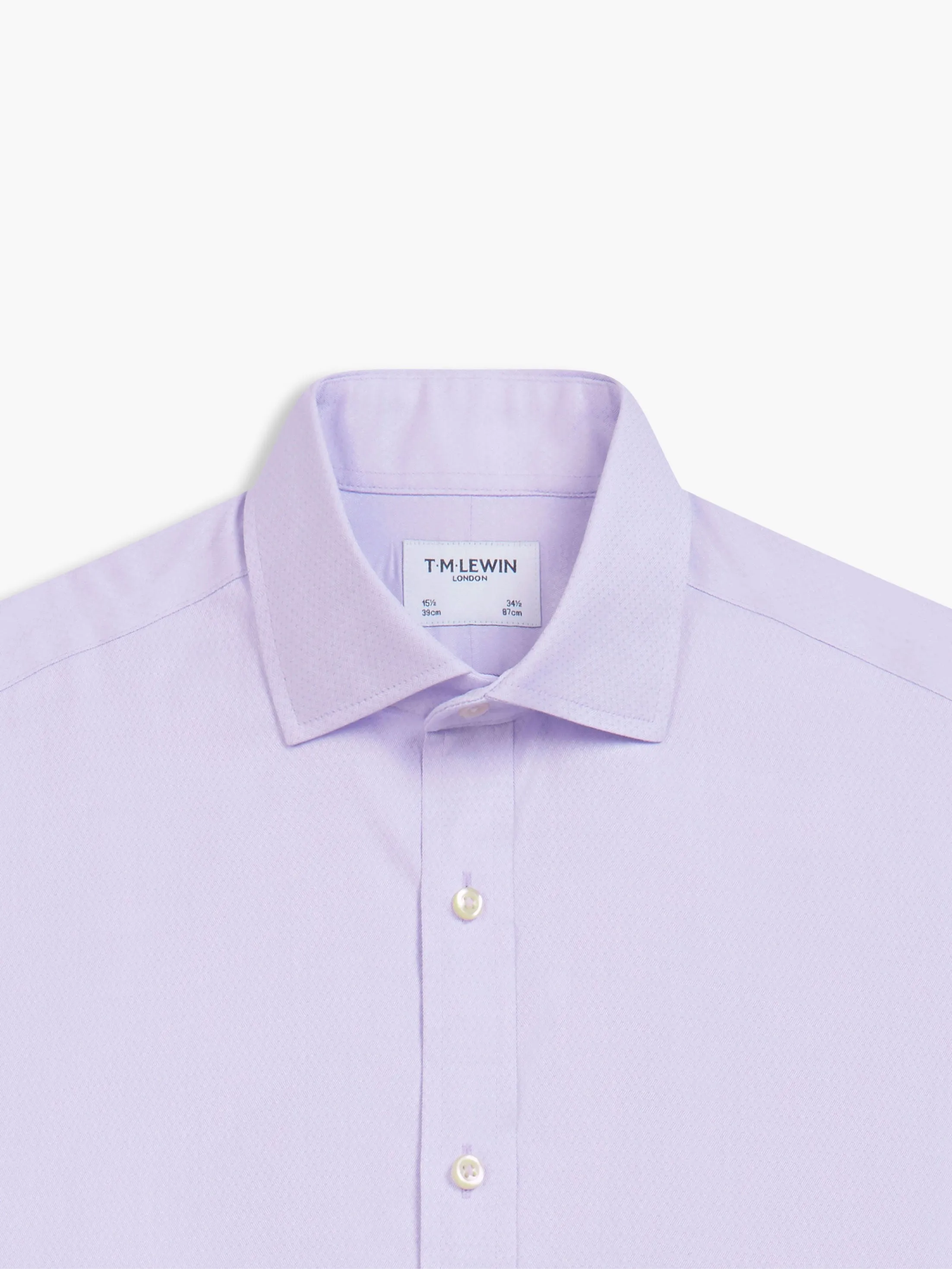 Semi Cutaway Collar Non-Iron Twill