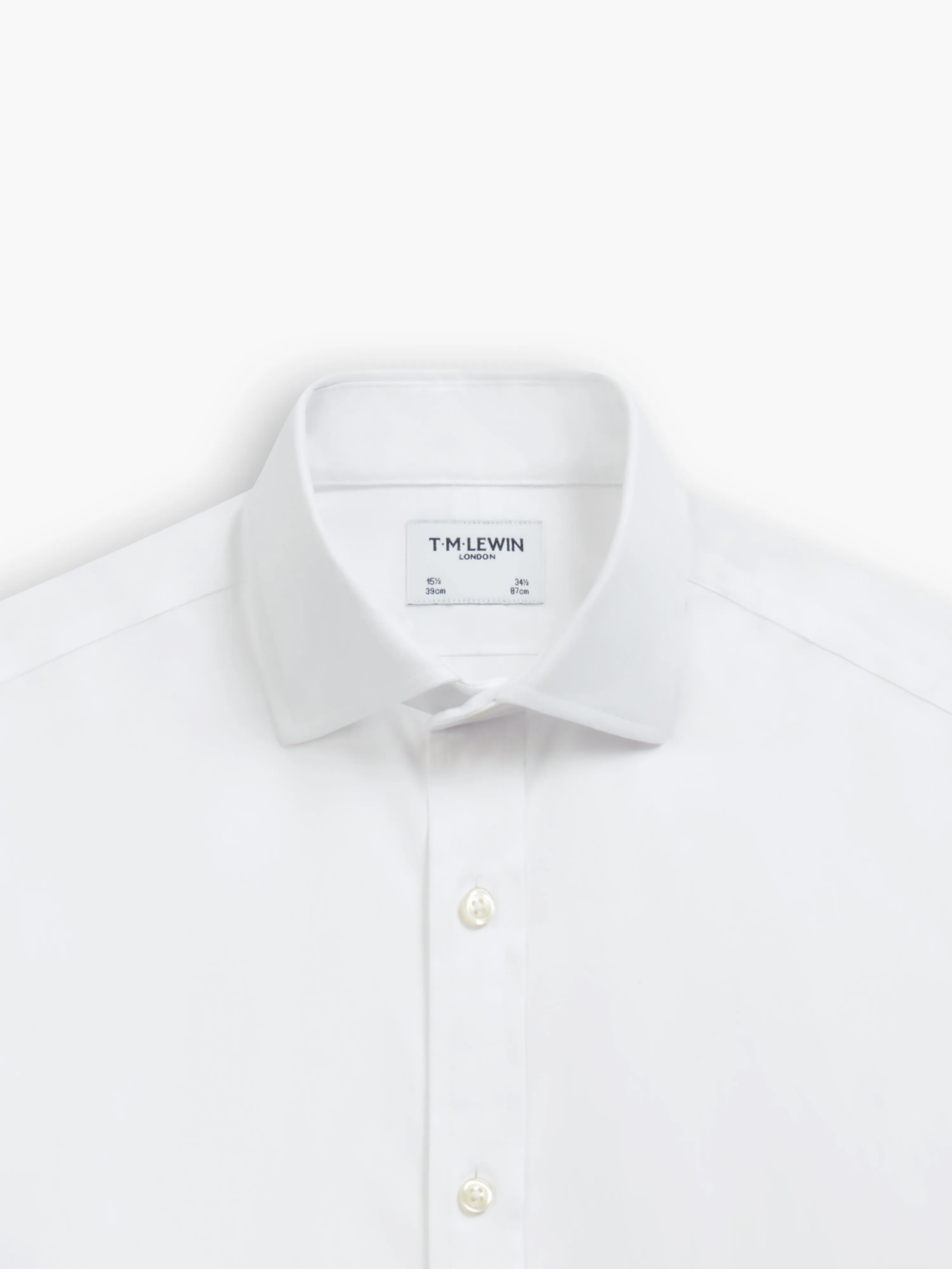 Semi Cutaway Collar Non-Iron Twill