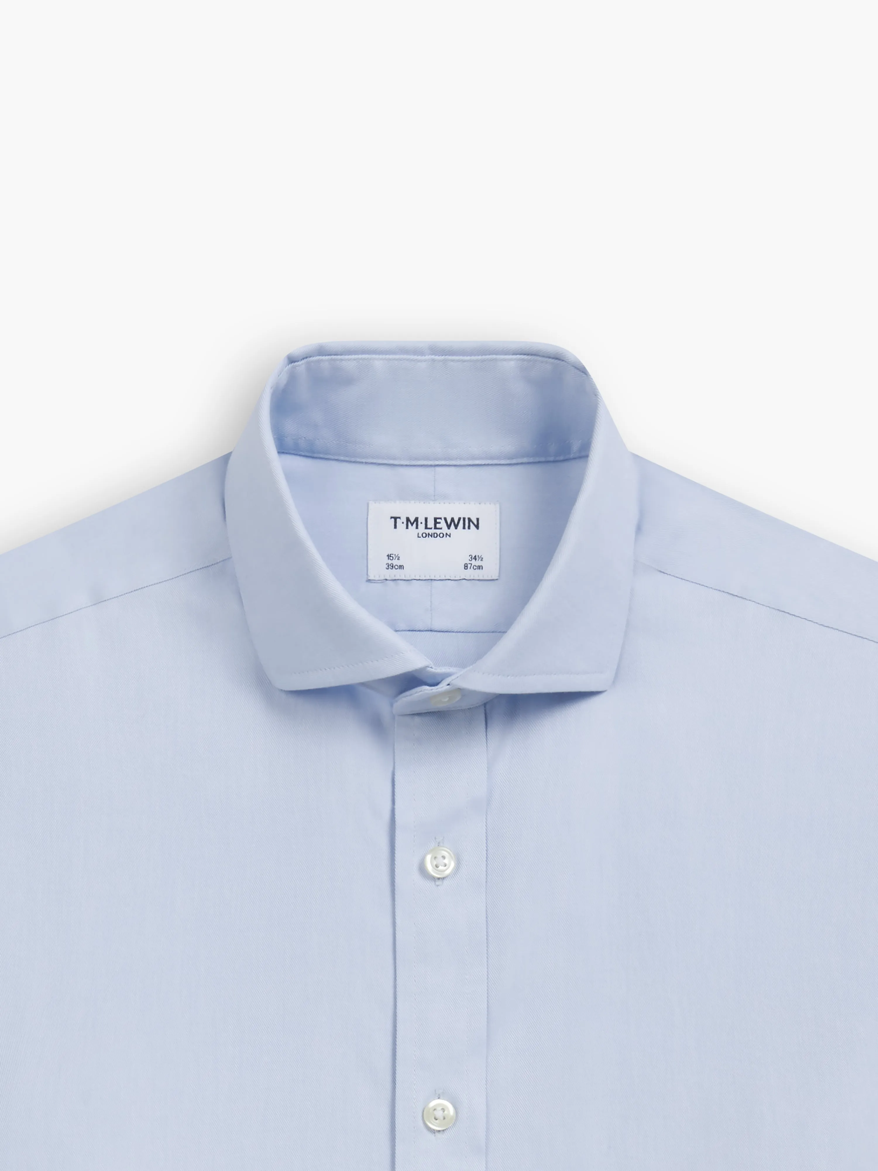 Semi Cutaway Collar Non-Iron Twill
