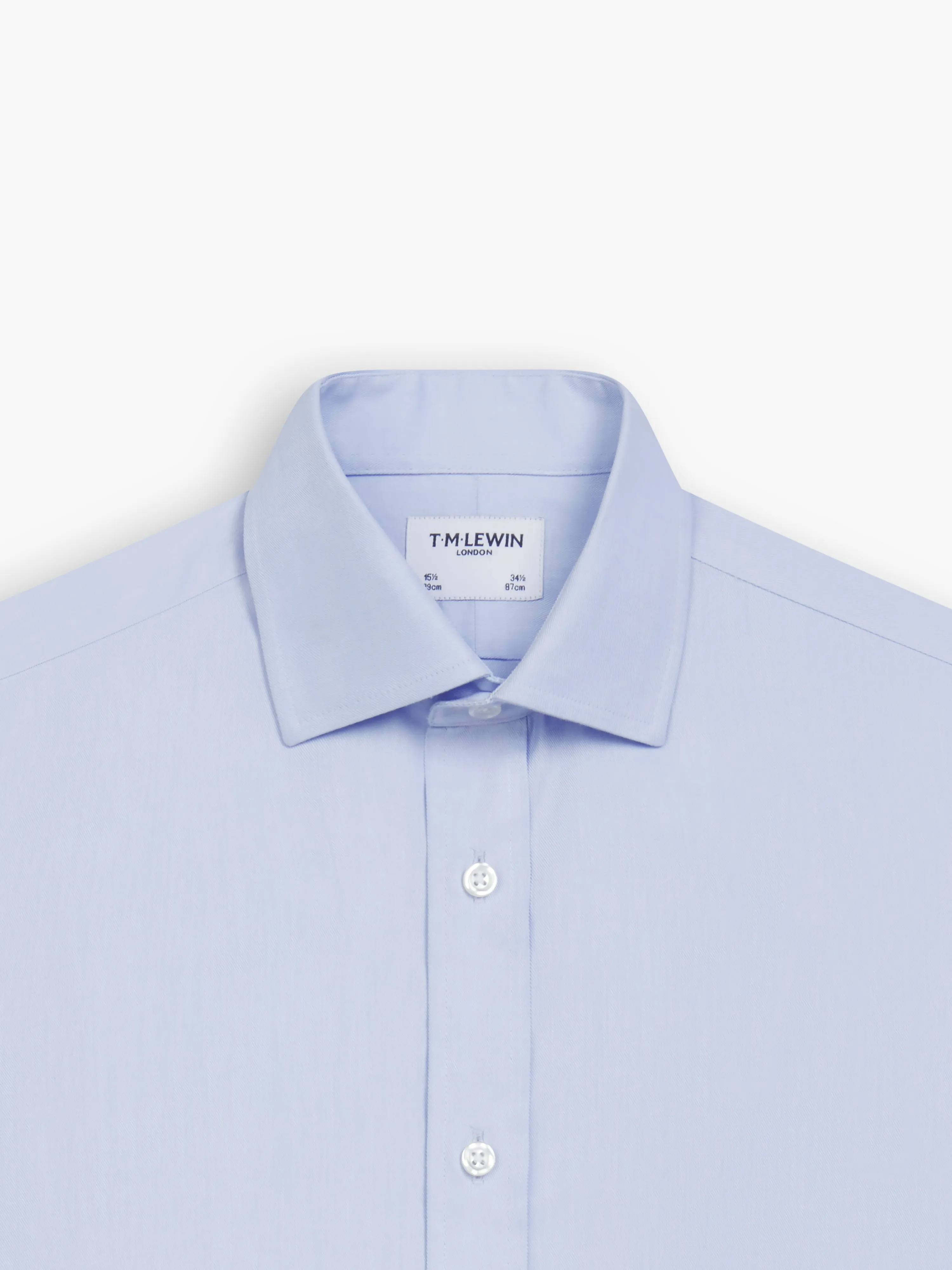 Semi Cutaway Collar Non-Iron Twill