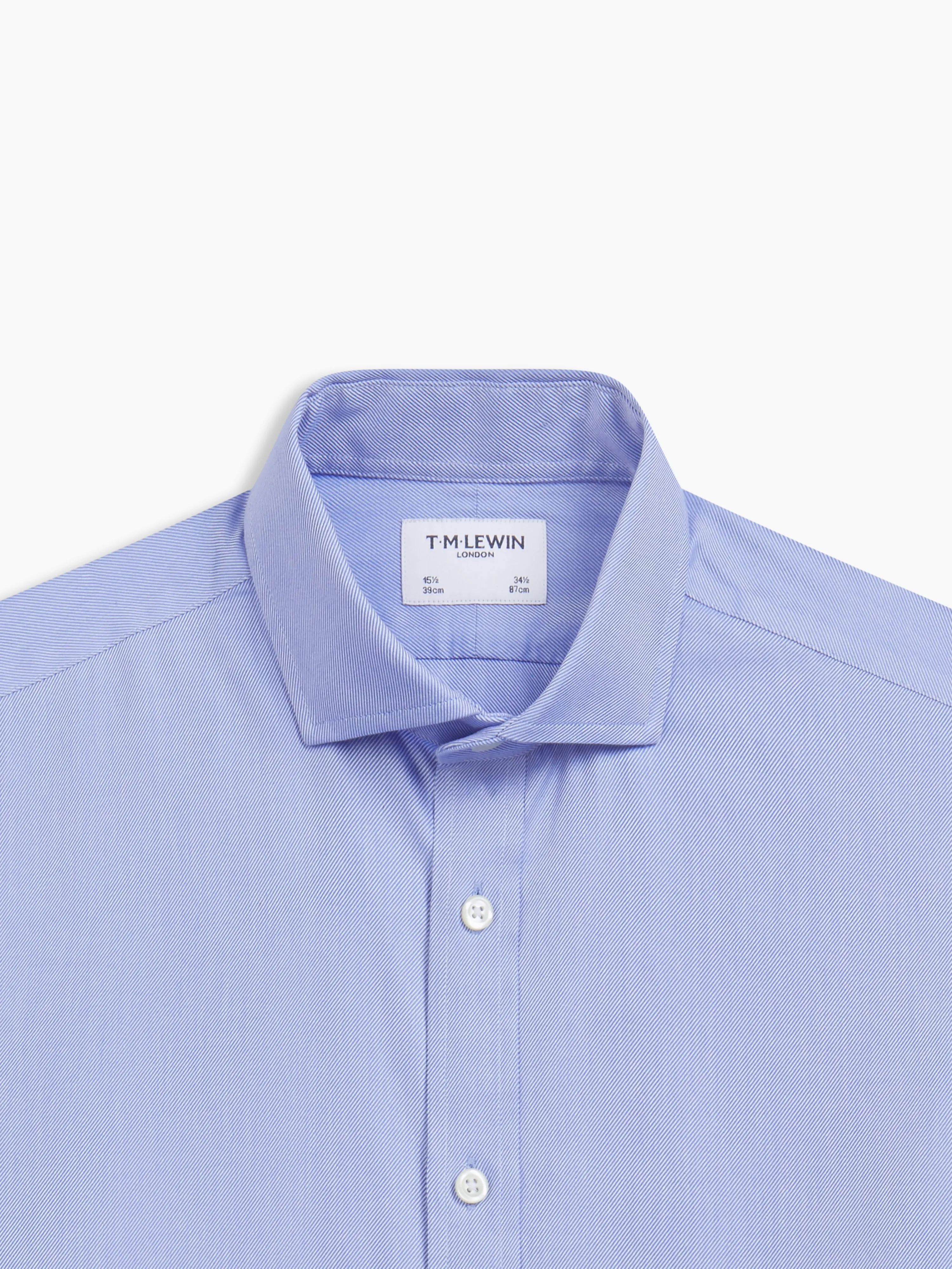 Semi Cutaway Collar Non-Iron Twill