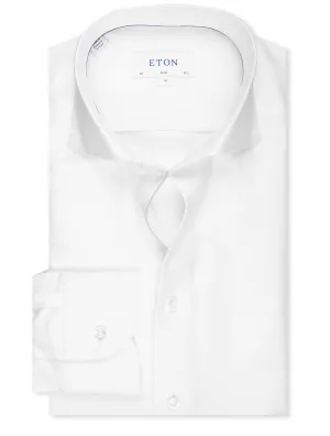 Slim Fit Cotton Linen Shirt White