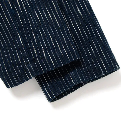 Studio D'Artisan Indigo "Rain" Sashiko Pants (Regular Tapered)