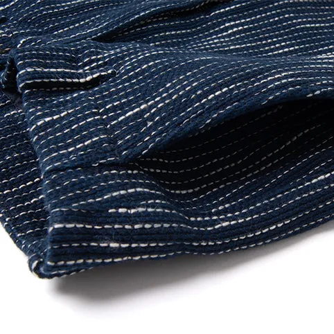 Studio D'Artisan Indigo "Rain" Sashiko Pants (Regular Tapered)