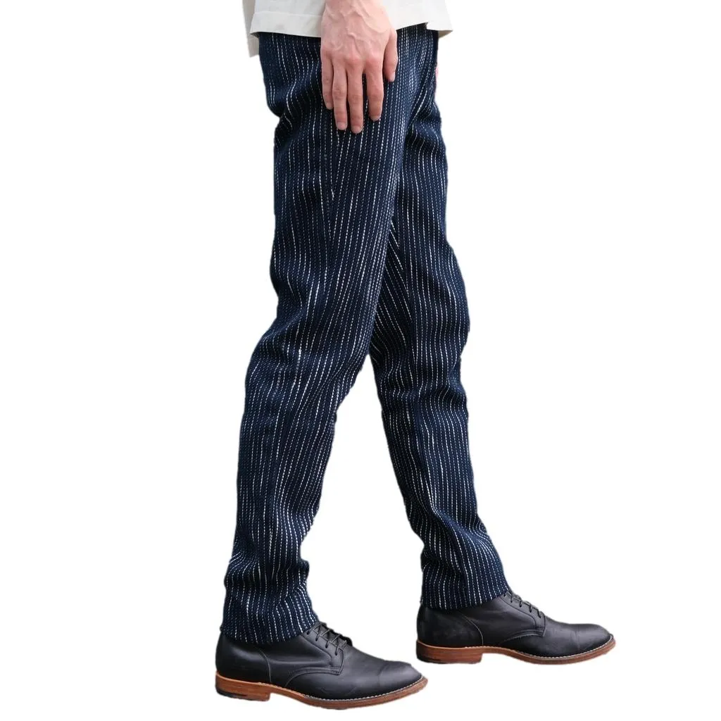 Studio D'Artisan Indigo "Rain" Sashiko Pants (Regular Tapered)