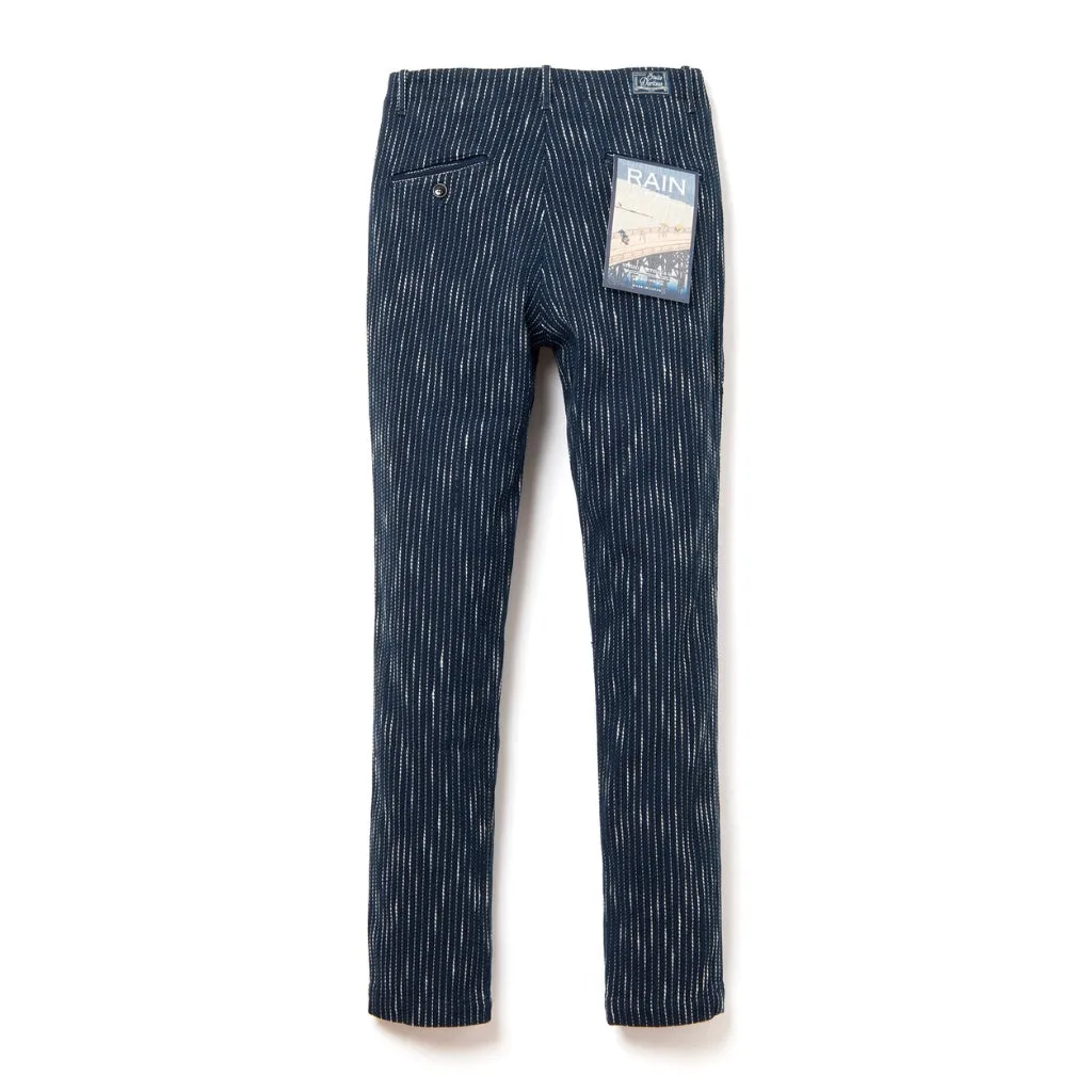 Studio D'Artisan Indigo "Rain" Sashiko Pants (Regular Tapered)