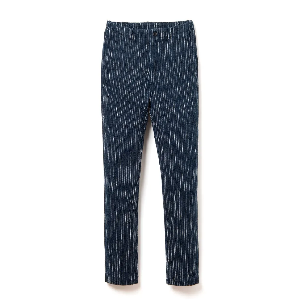 Studio D'Artisan Indigo "Rain" Sashiko Pants (Regular Tapered)