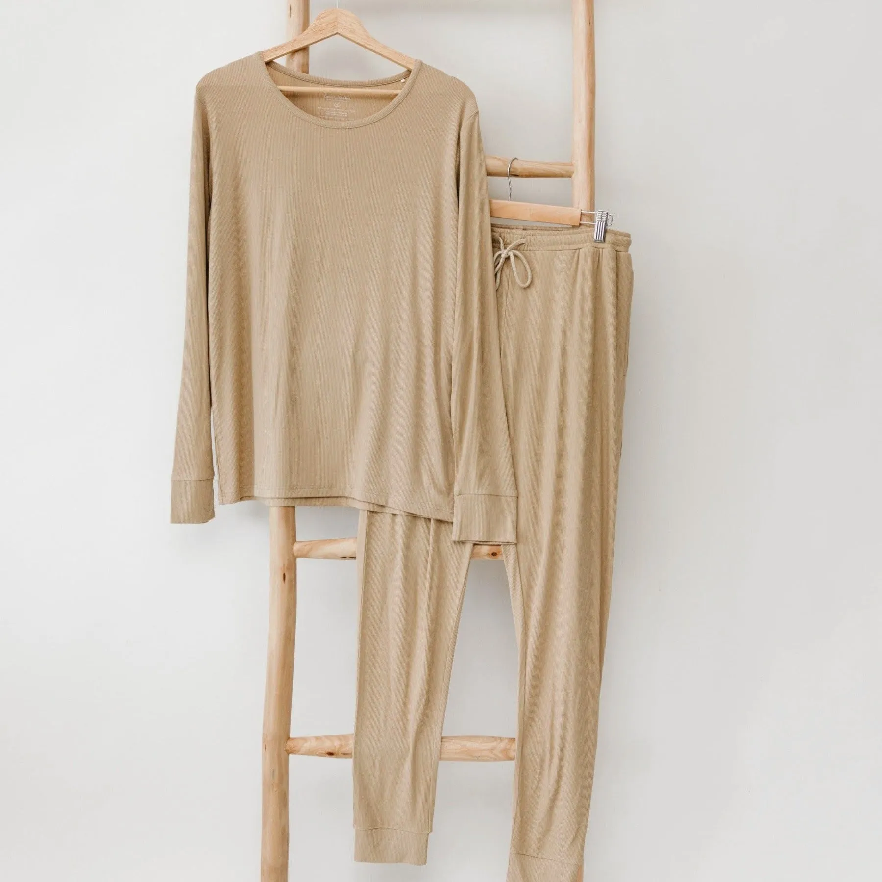 Tan Small Ribbed Women's Pants