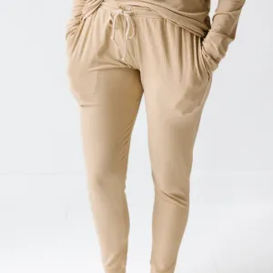 Tan Small Ribbed Women's Pants