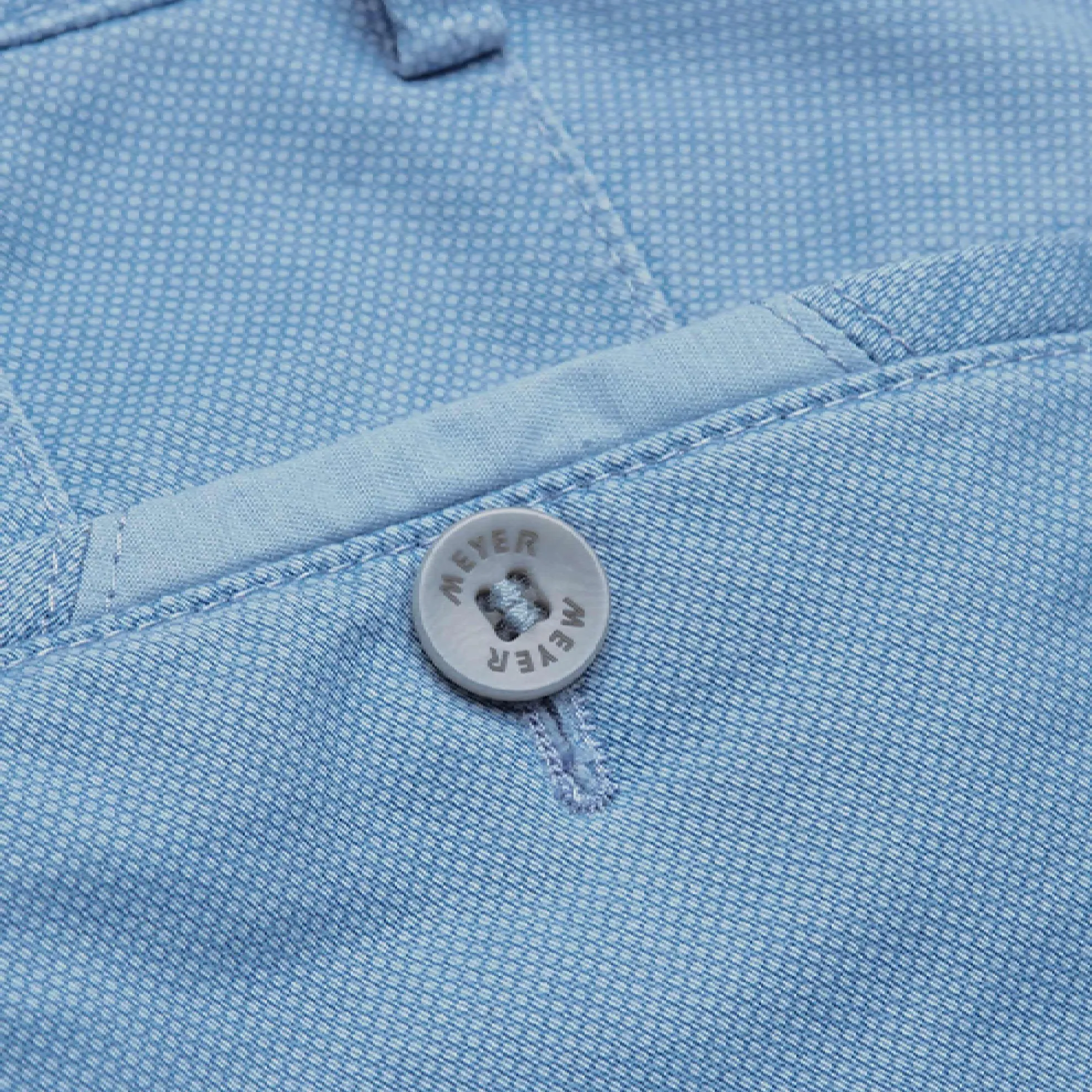 Tokyo Slim Fit Micro Print Organic Cotton Pant / Light Blue