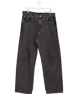 Weekday Black Galaxy Loose Straight Jeans W32