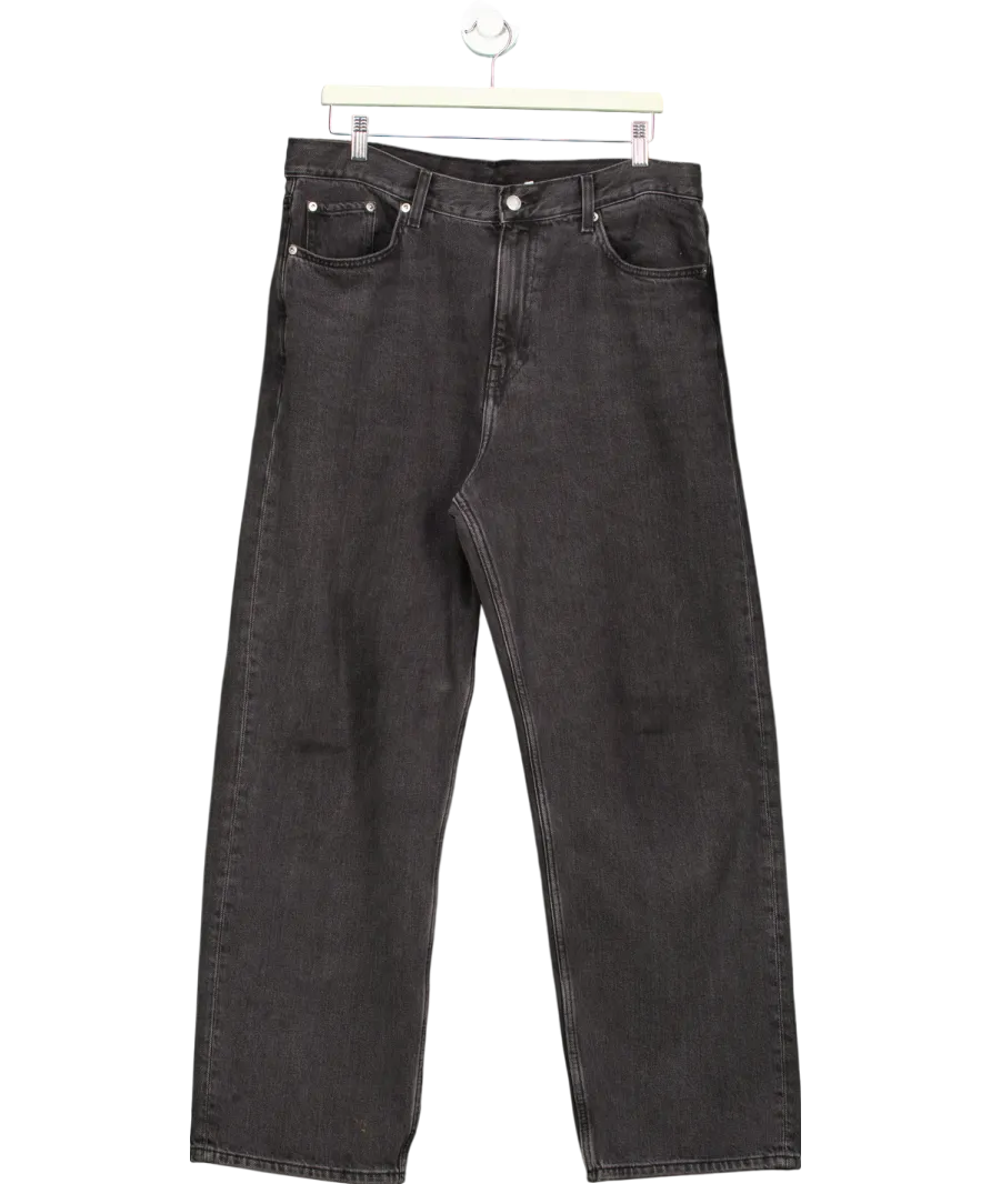 Weekday Black Galaxy Loose Straight Jeans W32