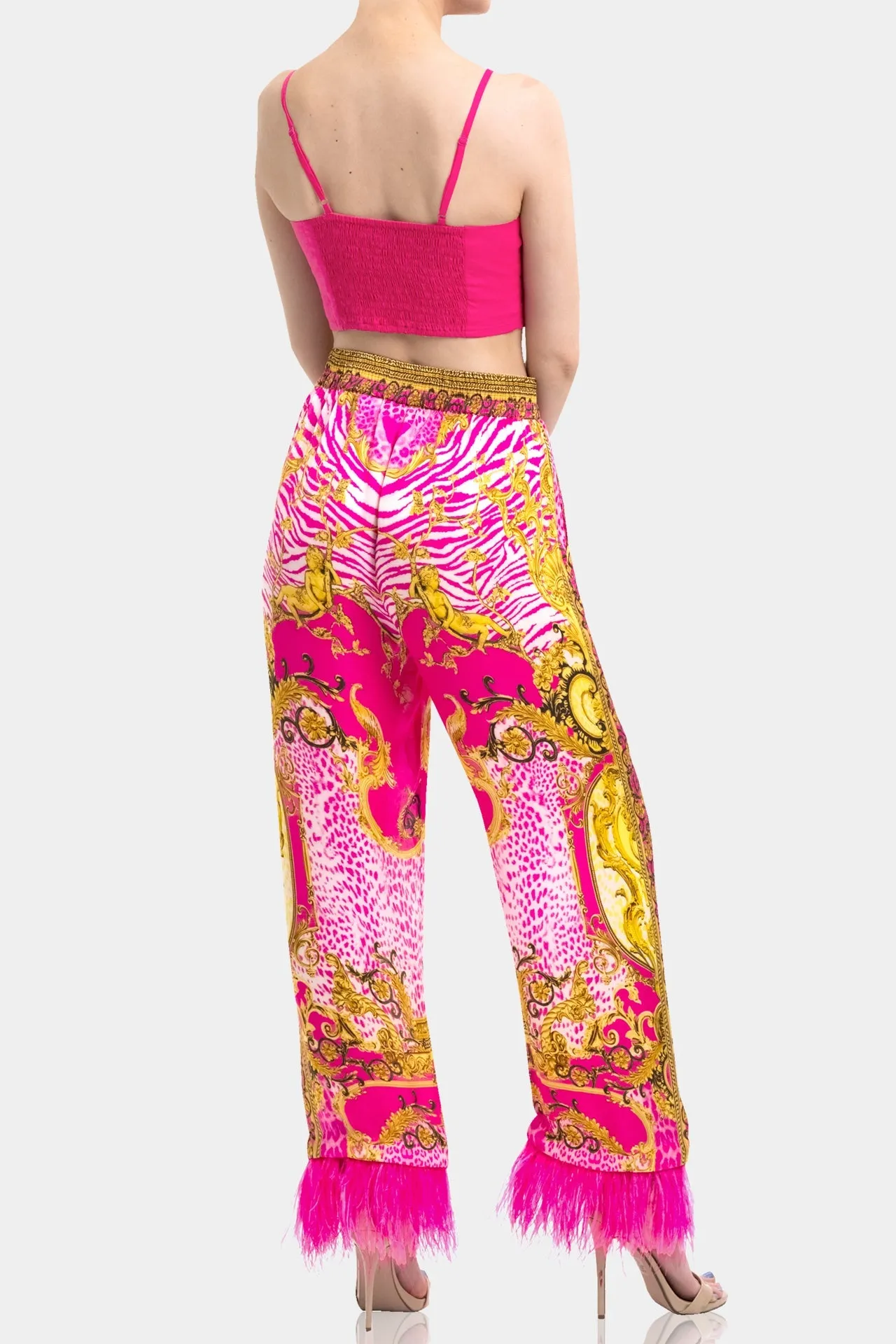 Wide Leg Pant in Fuchsia