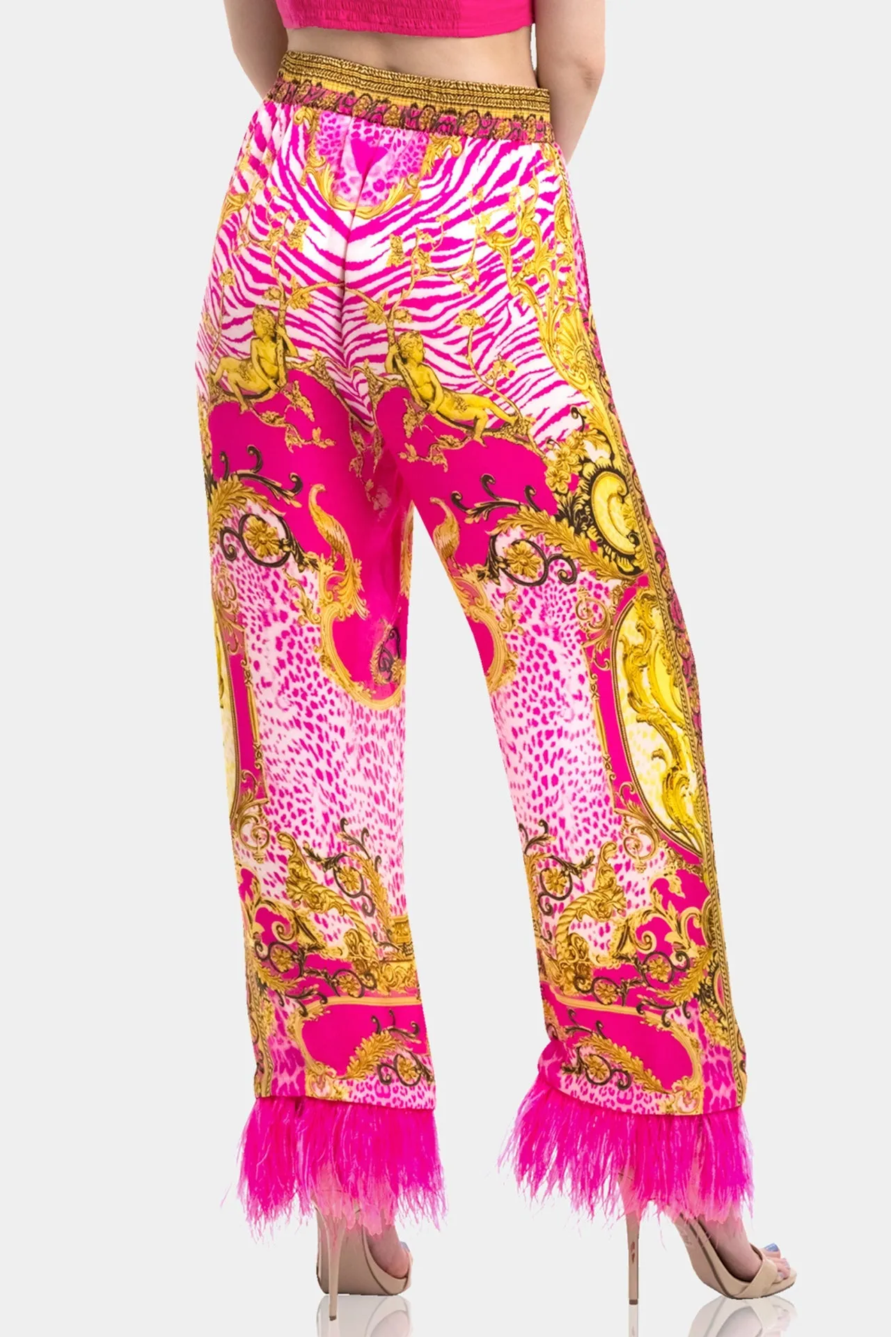 Wide Leg Pant in Fuchsia