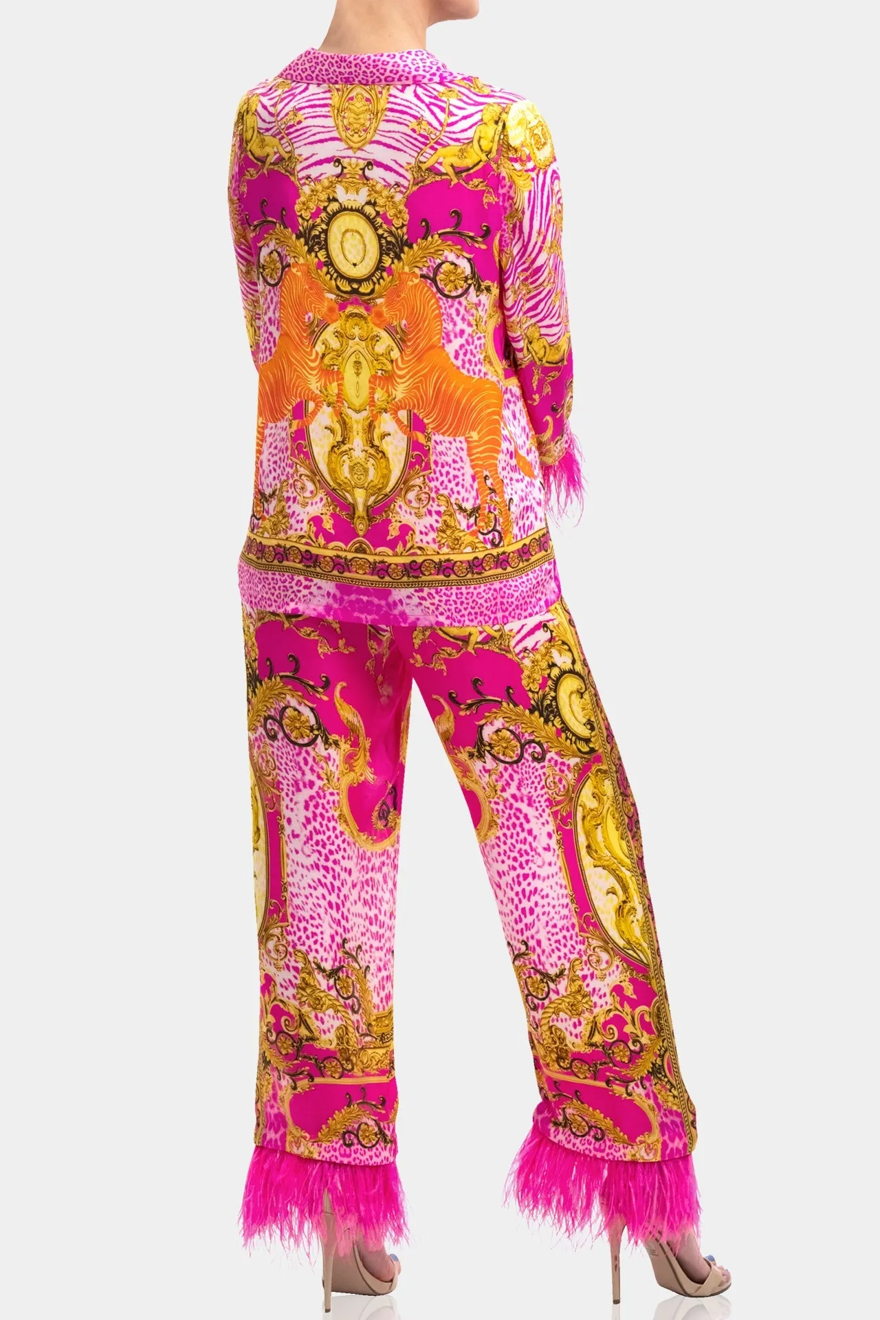 Wide Leg Pant in Fuchsia