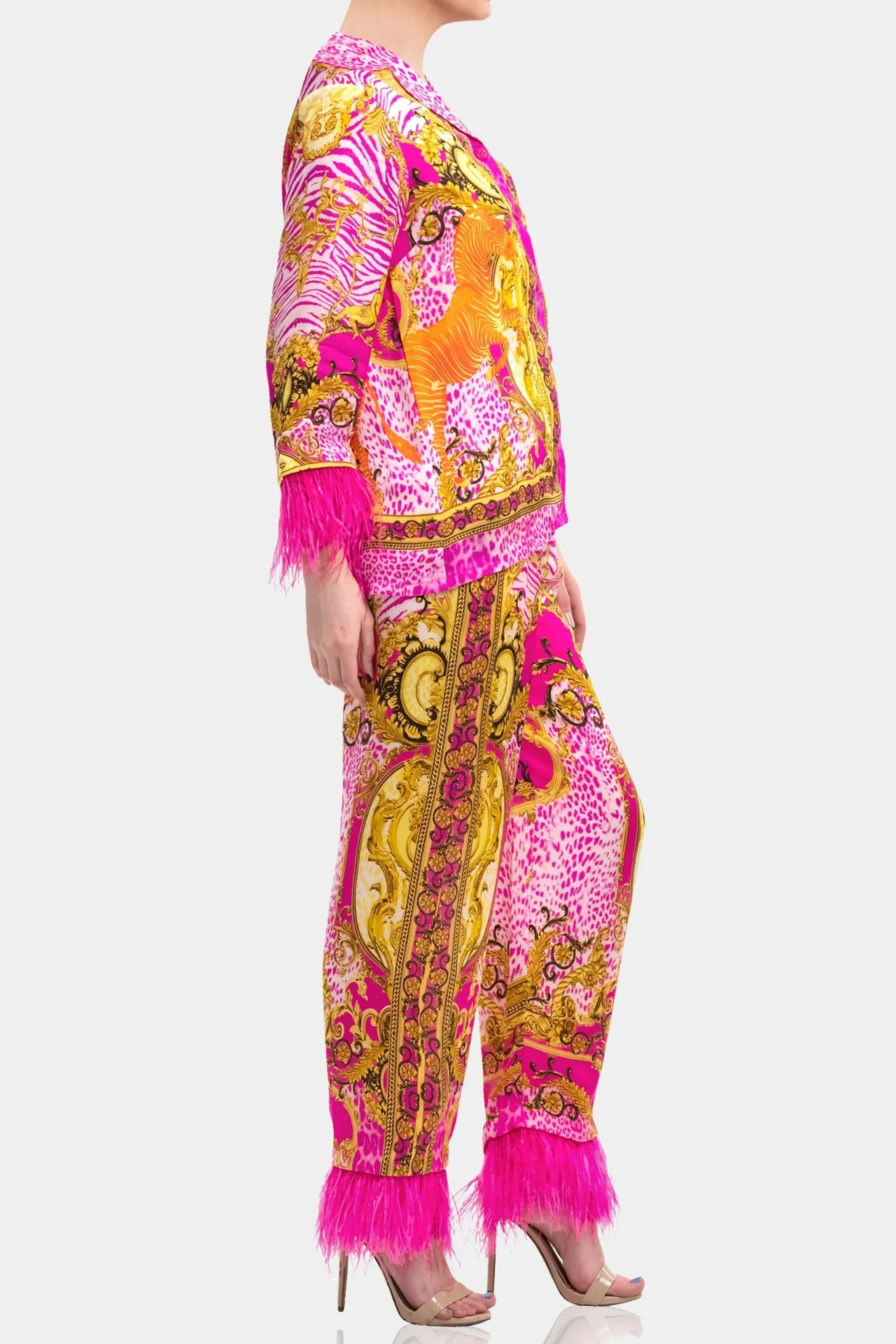 Wide Leg Pant in Fuchsia