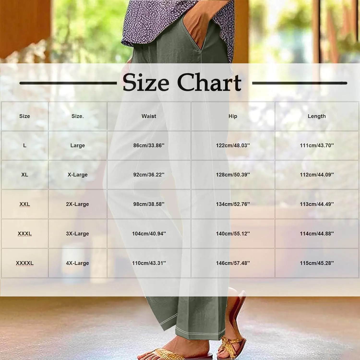 Womens Casual Pants Lightweight Summer Relax Fit Fashion Floral Print Elastic Waist Plus Size Lounge Long Trousers