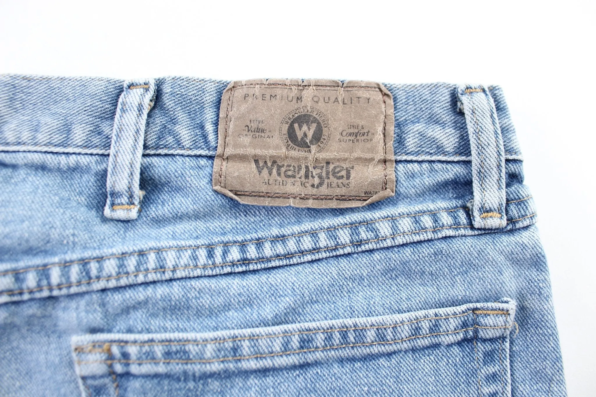 Wrangler Light Wash Denim Shorts
