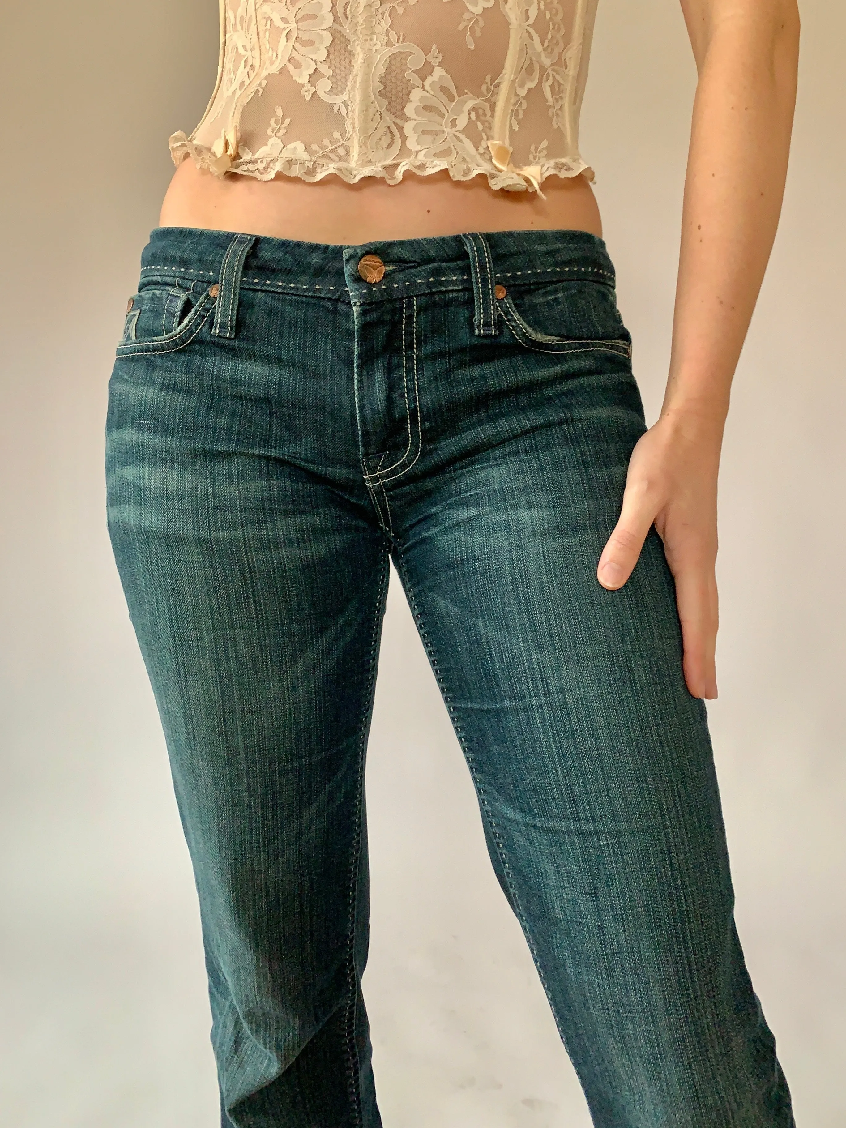 Y2K Dark Wash Jeans (M)