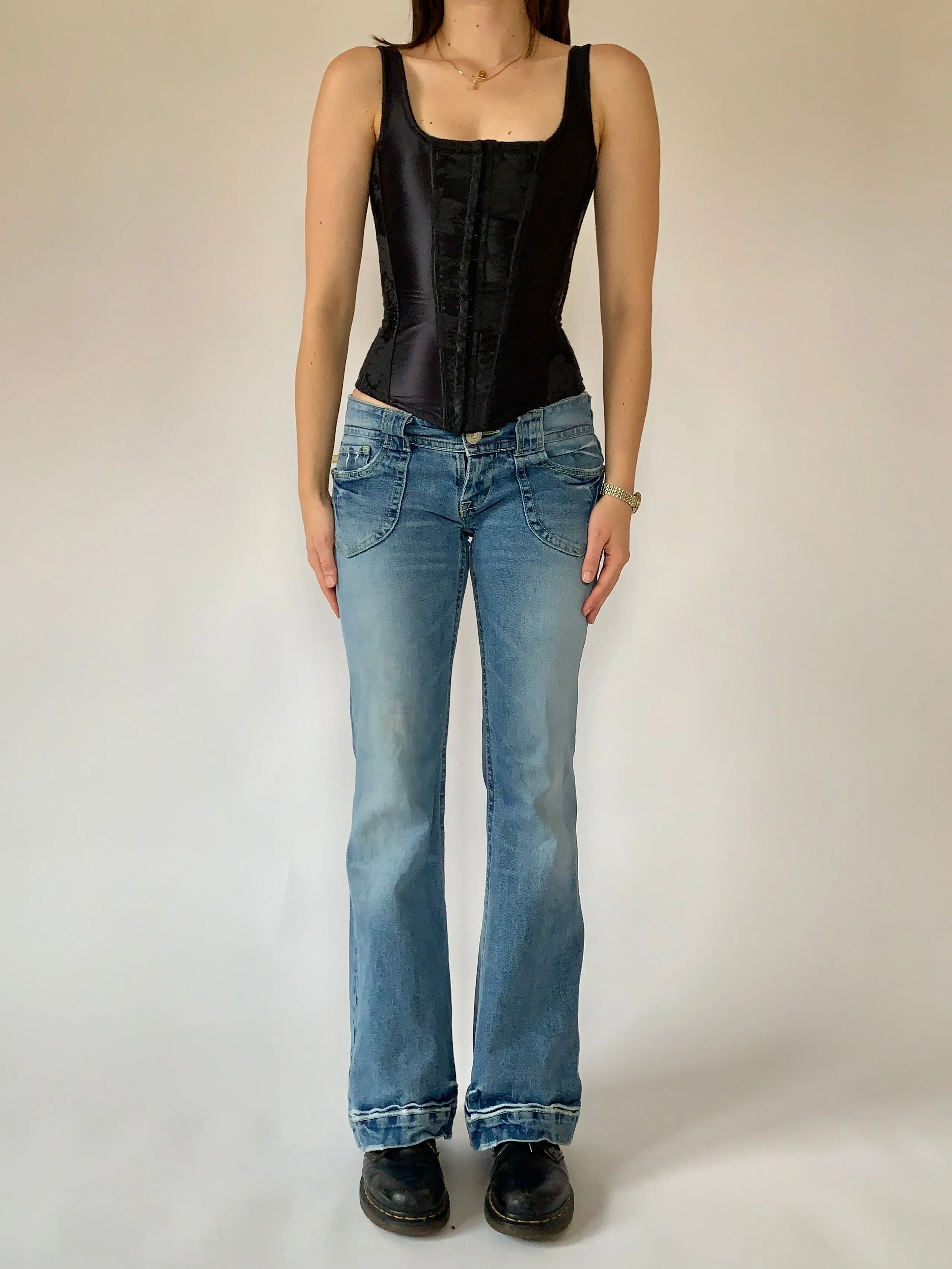 Y2K Low Rise Flare Jeans (S)